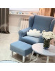 Błękitny fotel do karmienia - fotel uszak - MySweetRoom