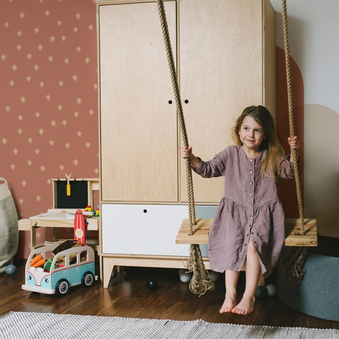 Tapeta SIMPLE irregulars stars on brick background - Dekornik