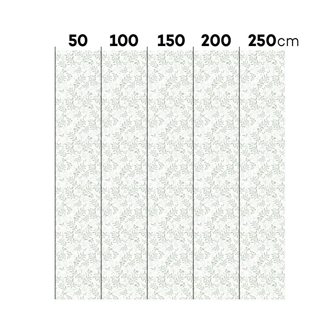 Tapeta SIMPLE subtle flowers green - Dekornik