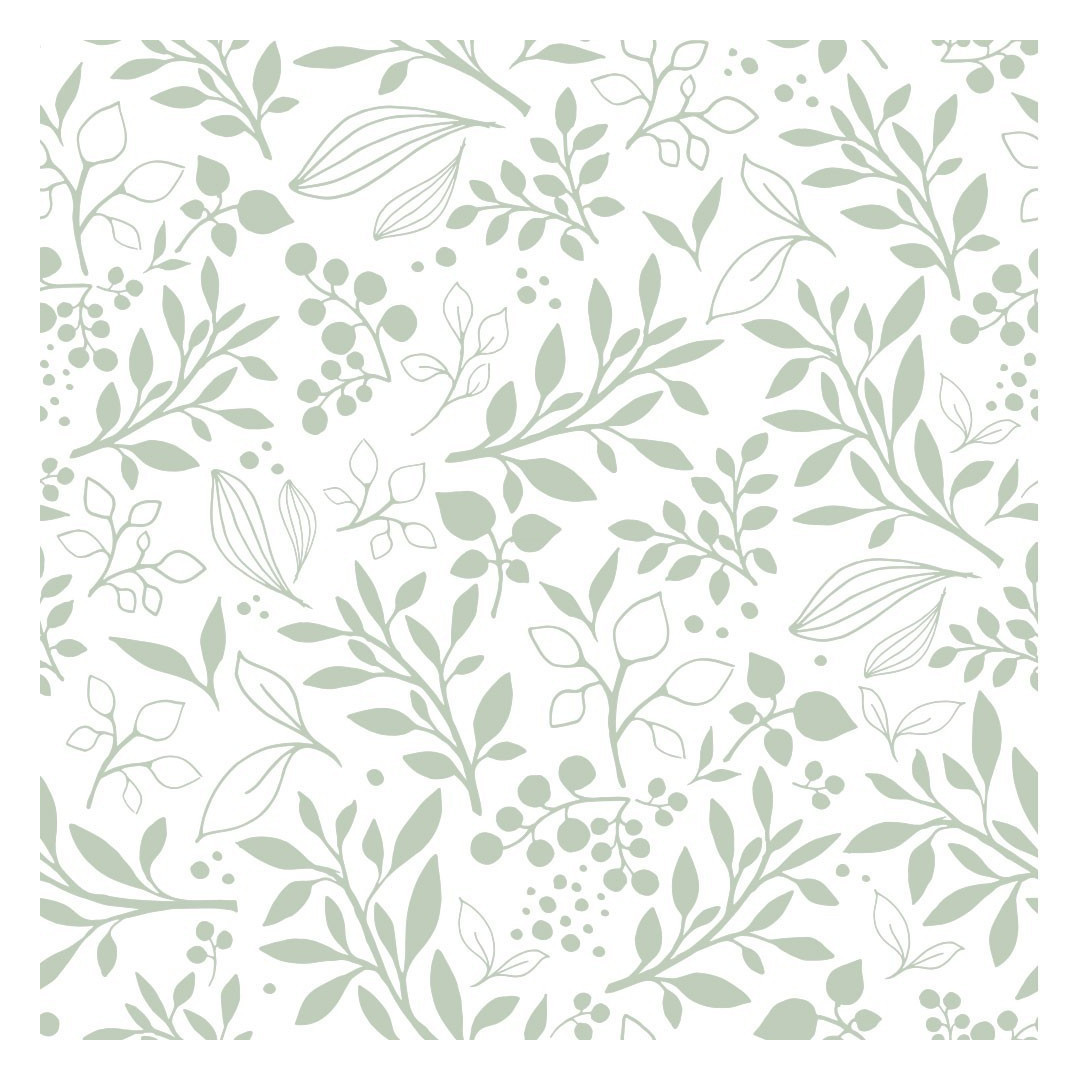 Tapeta SIMPLE subtle flowers green - Dekornik