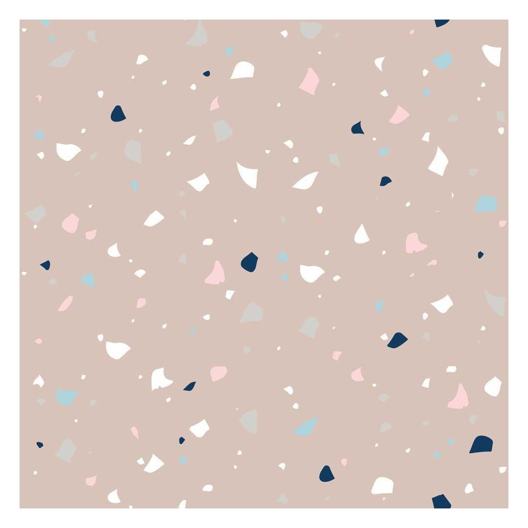 Tapeta SIMPLE terazzo mocca - Dekornik
