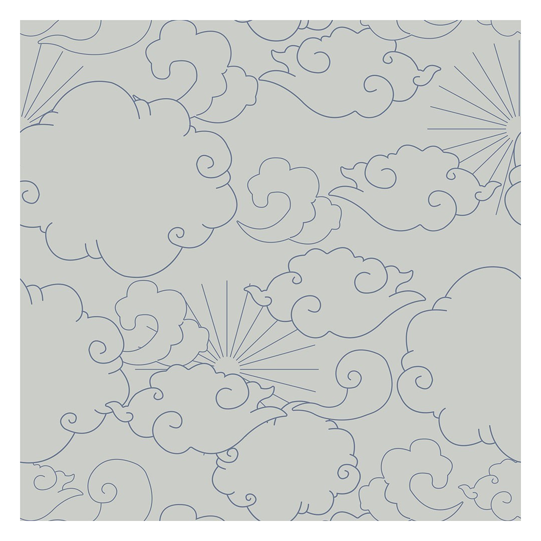 Tapeta CLASSIC barocco clouds dark - Dekornik