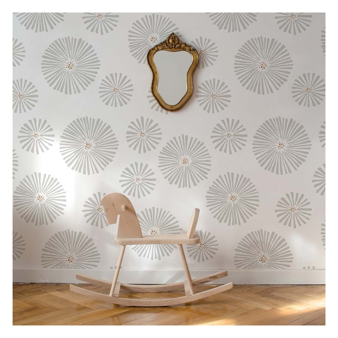 Tapeta CLASSIC graphic flowers light - Dekornik