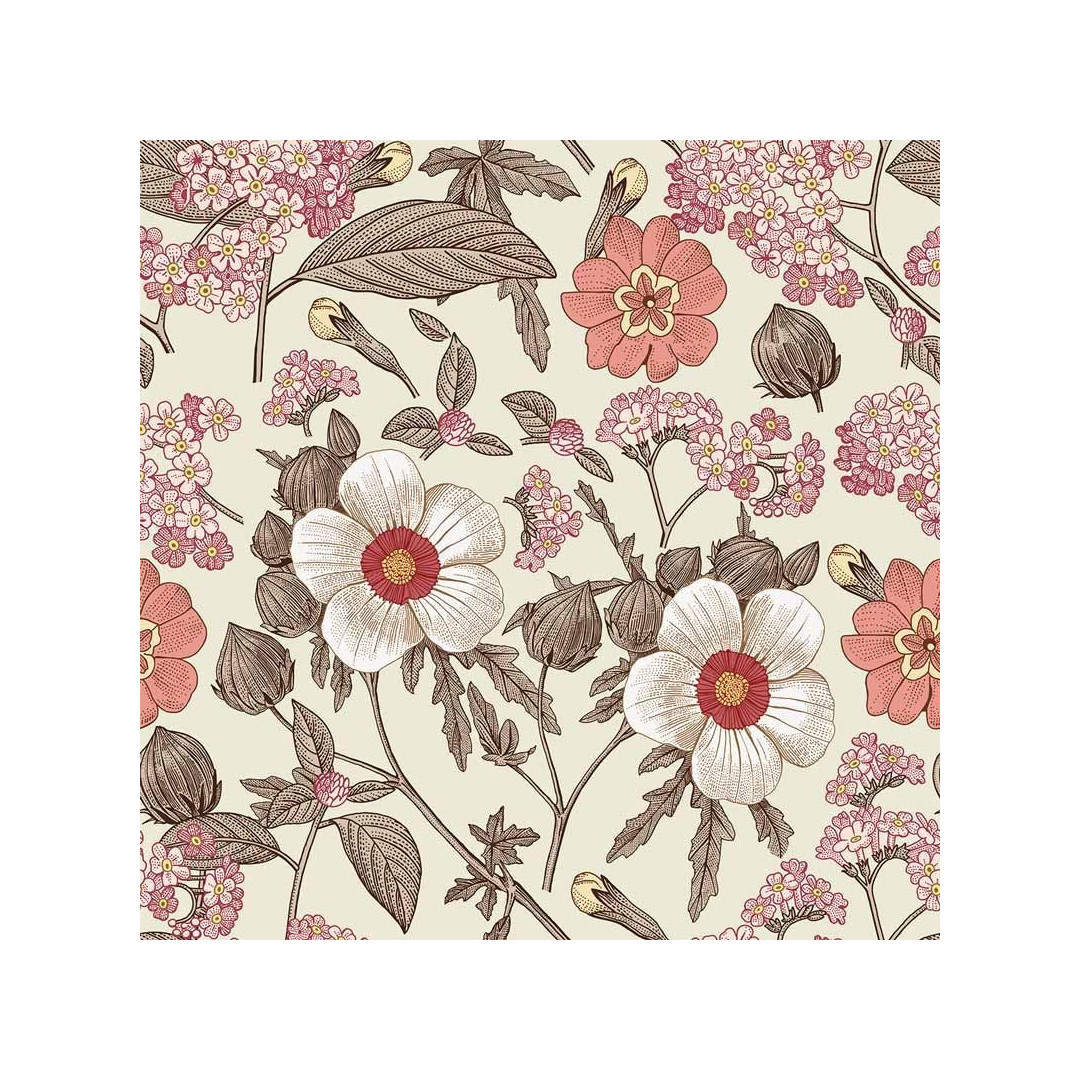 Tapeta Retro Bouquet - Dekornik
