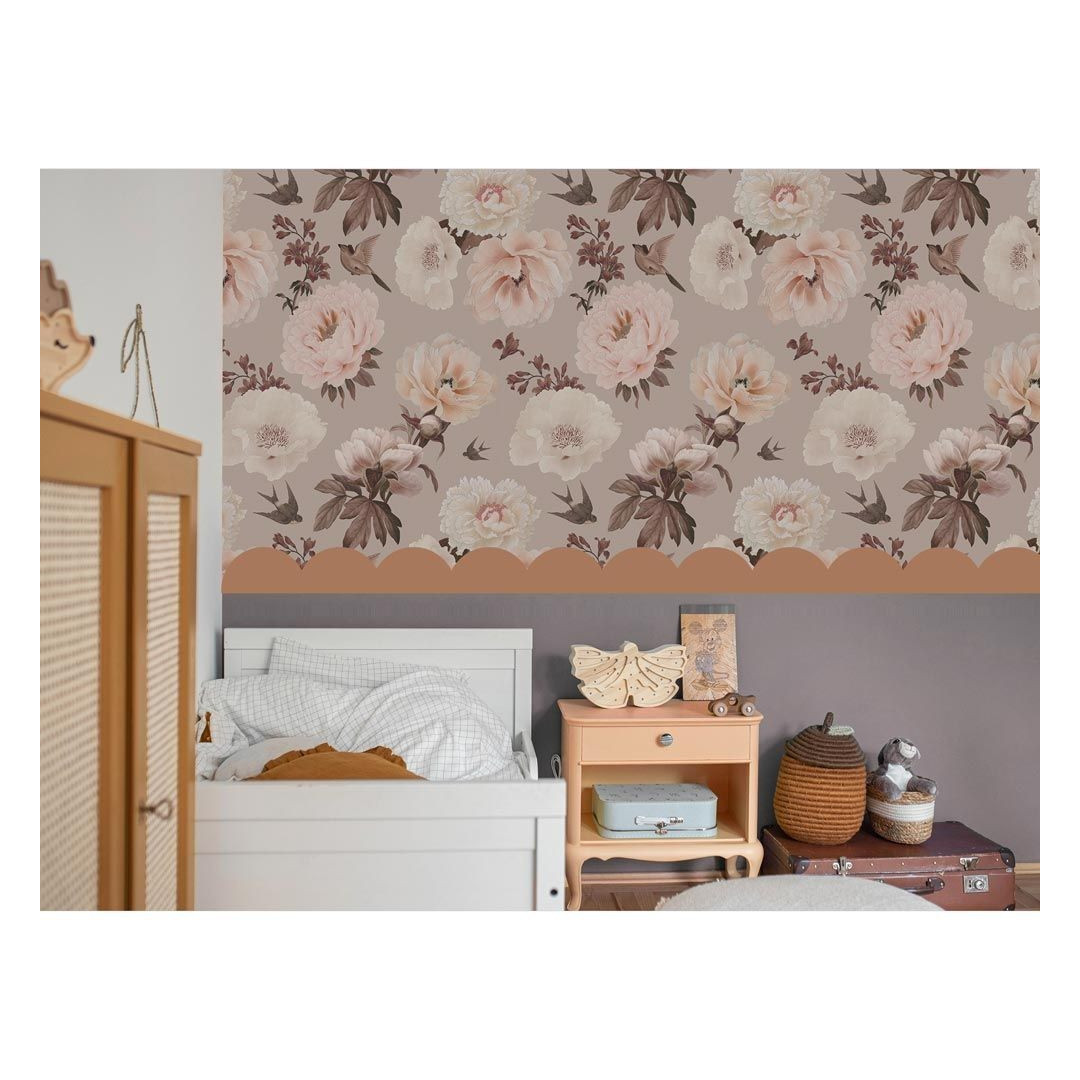 Tapeta Peonies ans birds - Dekornik