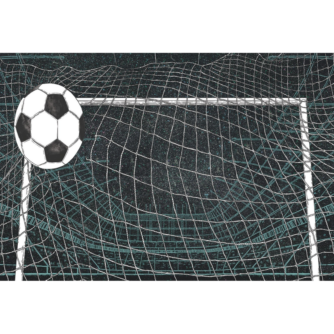 MALUMI TAPETA DO POKOJU DZIECIĘCEGO Football - dark - tapeta z motywem piłki nożnej