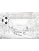 MALUMI TAPETA DO POKOJU DZIECIĘCEGO Football - comic book - tapeta z motywem piłki nożnej