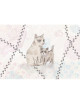 MALUMI TAPETA DO POKOJU DZIECIĘCEGO Cutty Cats - pink - tapeta dziecięca z kotkami