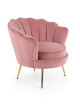 Elegancki fotel muszelka - PUDROWY RÓŻ- MySweetRoom