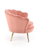 Elegancki fotel muszelka - PUDROWY RÓŻ- MySweetRoom