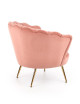 Elegancki fotel muszelka - PUDROWY RÓŻ- MySweetRoom