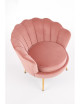 Elegancki fotel muszelka - PUDROWY RÓŻ- MySweetRoom