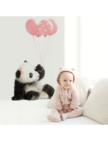 Naklejka Panda z różowymi...