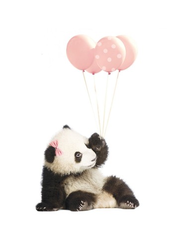 Naklejka Panda z różowymi...