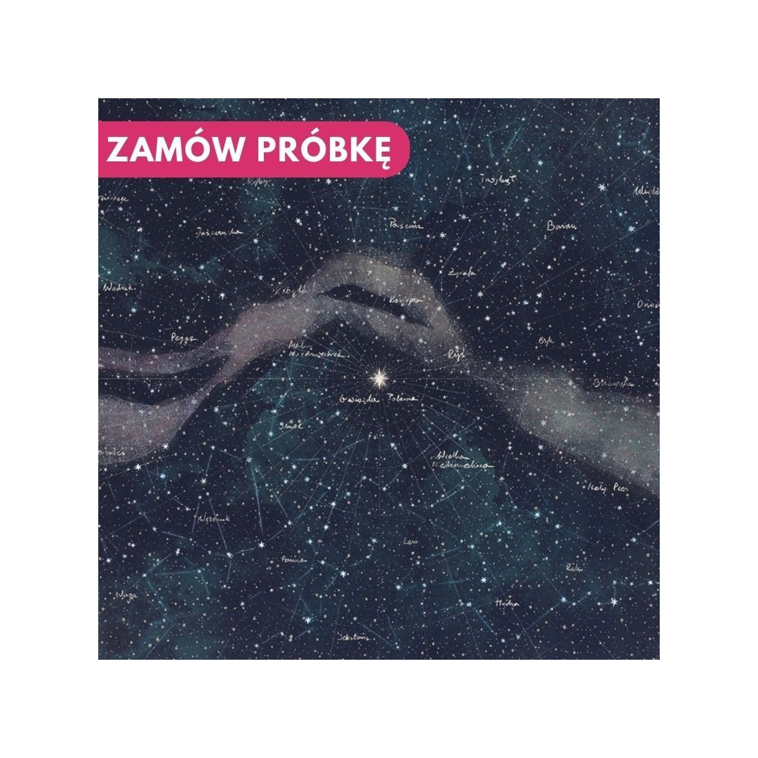 MALUMI Tapeta do pokoju dziecięcego - NOCNE NIEBO - gwiazdozbiory