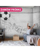 MALUMI TAPETA DO POKOJU DZIECIĘCEGO Football - comic book - tapeta z motywem piłki nożnej
