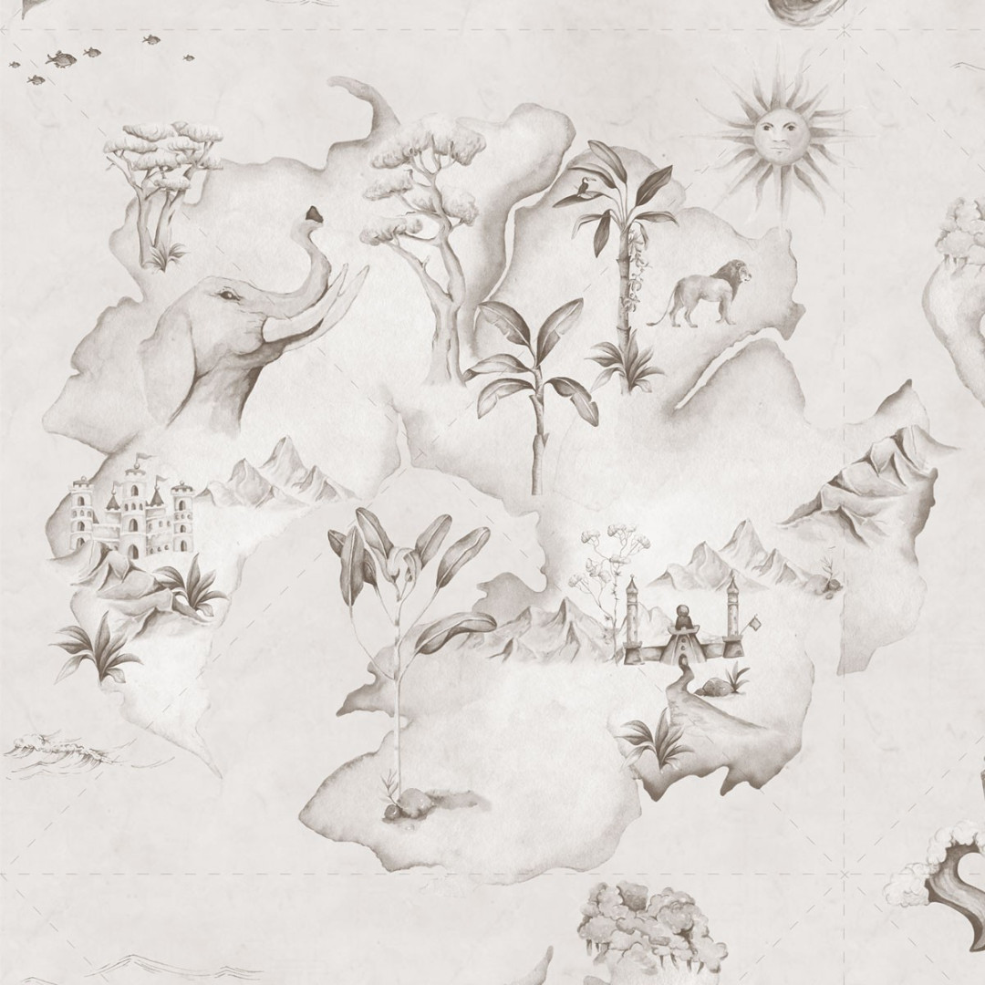 Tapeta Mapa Stories from the Sea Sepia