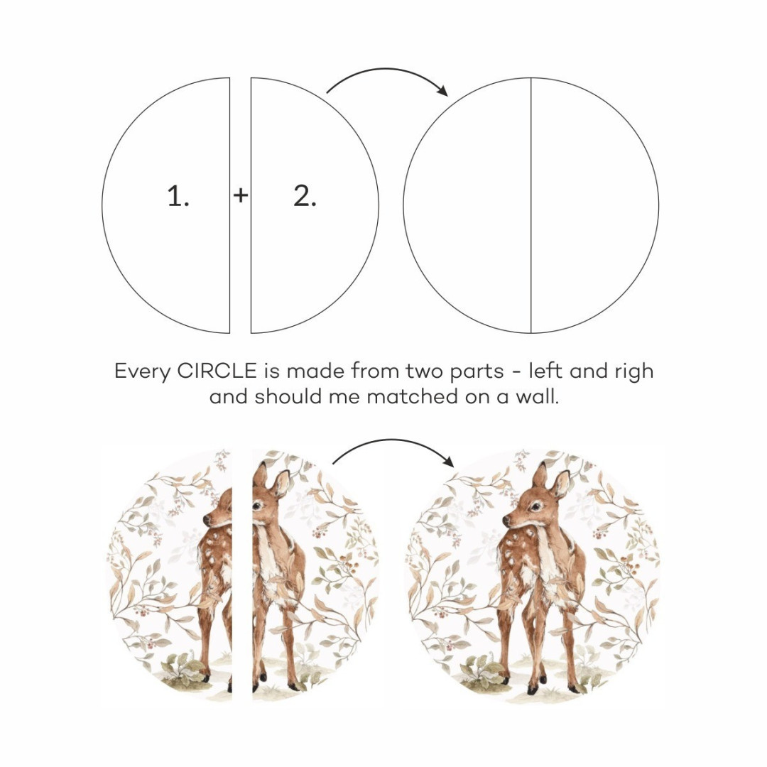 Naklejka DEER IN A CIRCLE