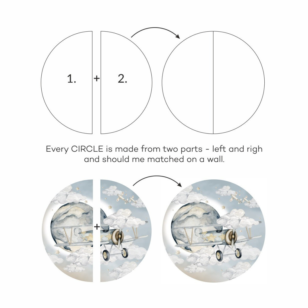 Naklejka PLANE IN A CIRCLE