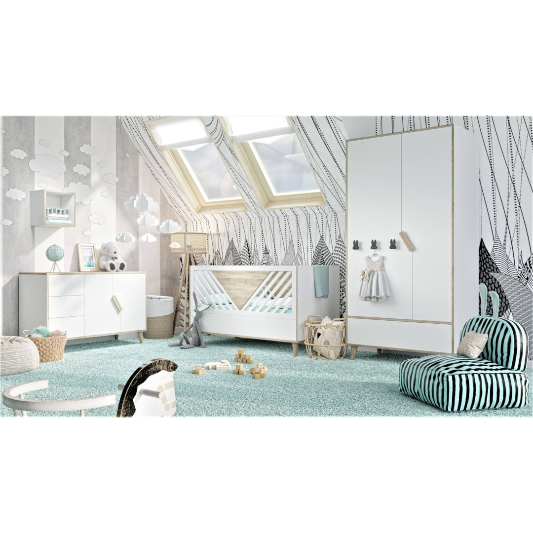 Łóżeczko TUTU WHITE T7 140x70 Bami