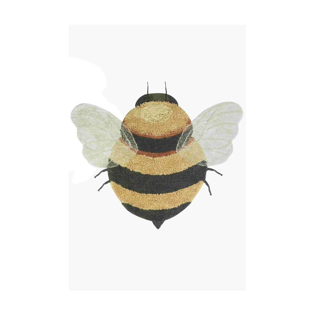 Dywna bawełniany Bee do prania w pralce, Planet Bee, Lorena Canals