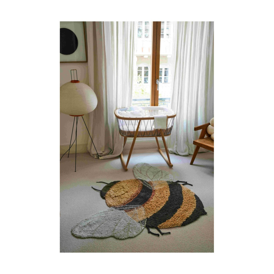 Dywna bawełniany Bee do prania w pralce, Planet Bee, Lorena Canals
