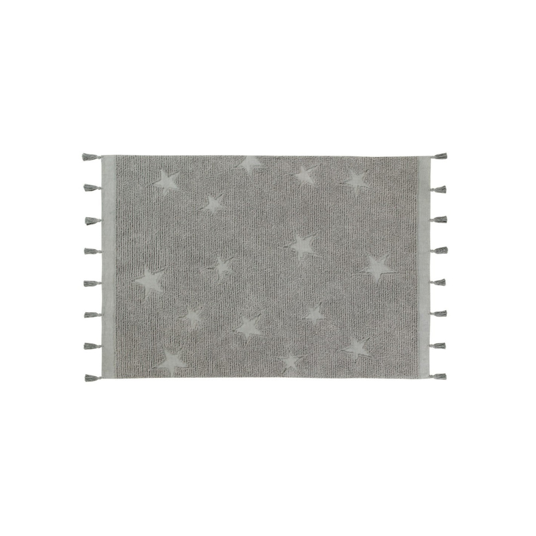 Lorena Canals Dywan bawełniany Hippy Stars Grey 120 x 175 cm