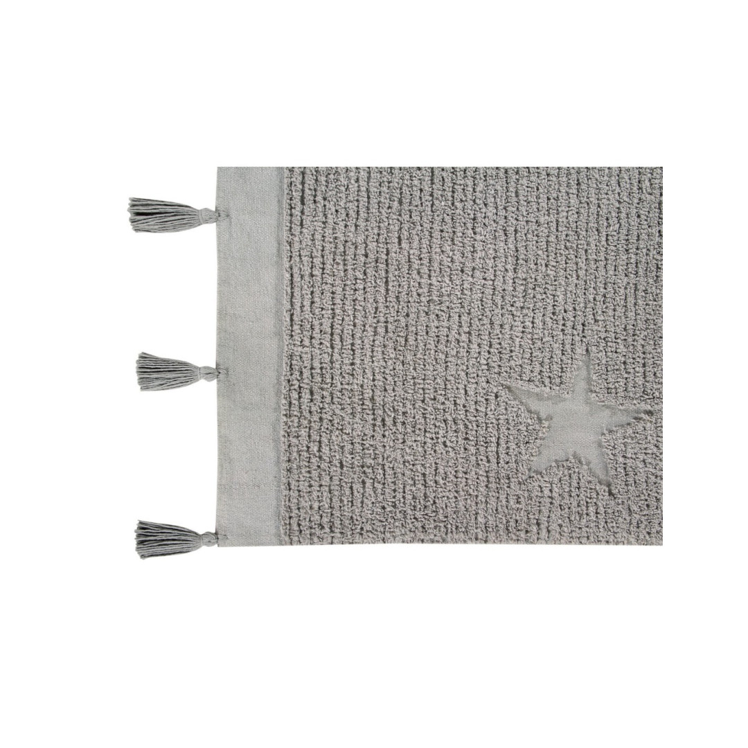Lorena Canals Dywan bawełniany Hippy Stars Grey 120 x 175 cm