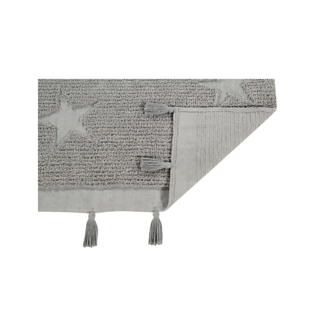 Lorena Canals Dywan bawełniany Hippy Stars Grey 120 x 175 cm