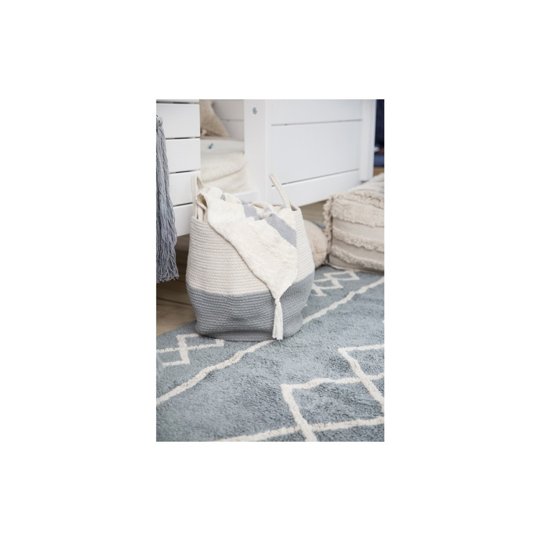 Dywan bawełniany Oasis Vintage Blue Natural 120 x 160cm, Lorena Canals