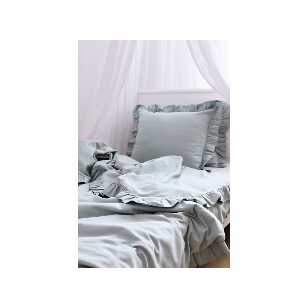 Pościel Simpy Glamour z falbaną seledynowa 100 x 135