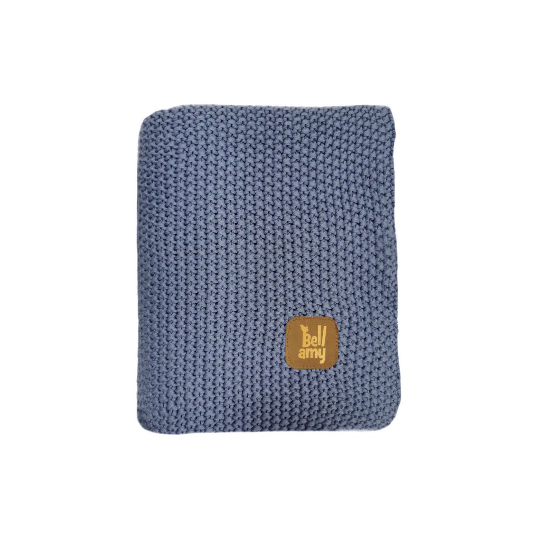 Bawełniany ryżowy kocyk 80x100 blueberry