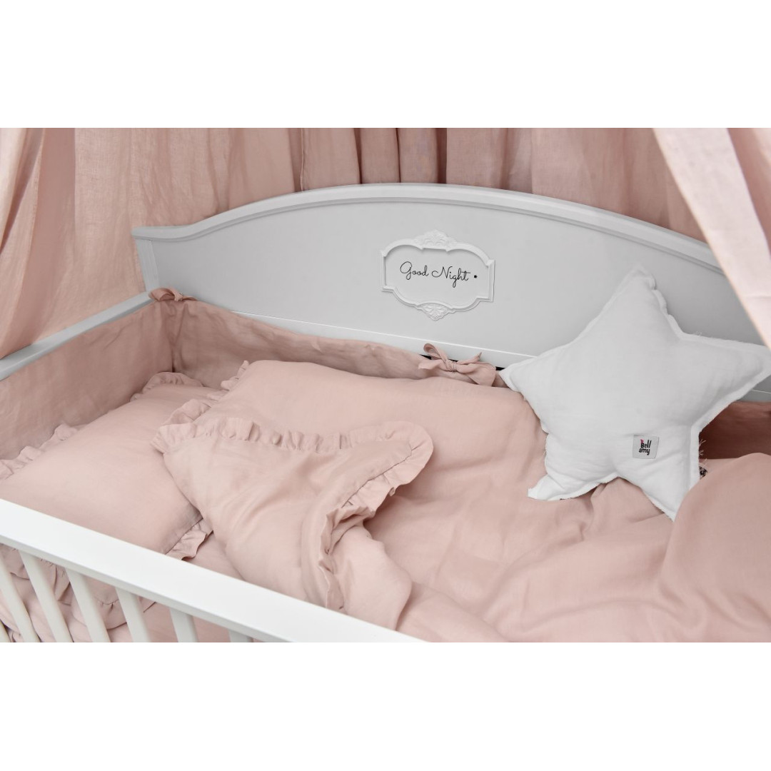 Dusty pink lniany baldachim