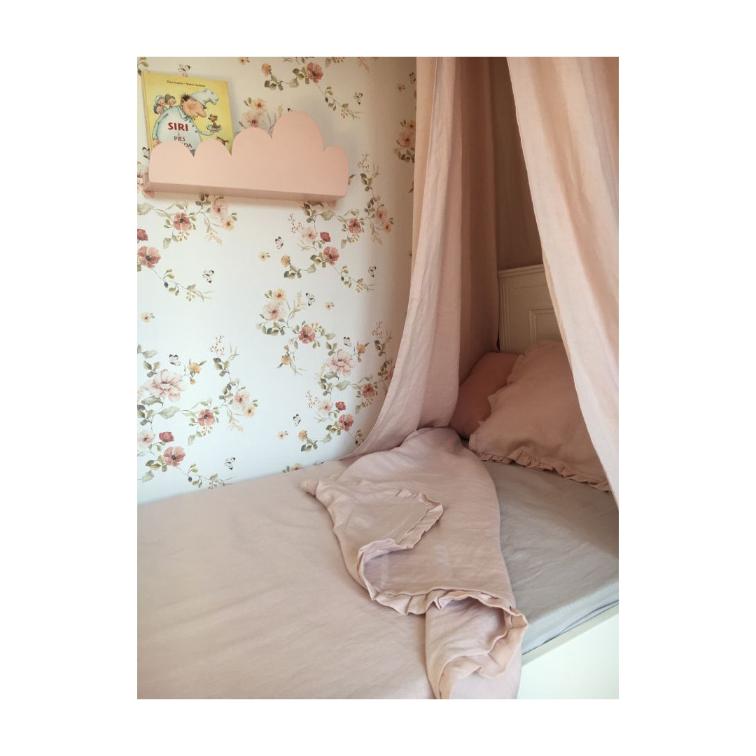 Dusty pink lniany baldachim