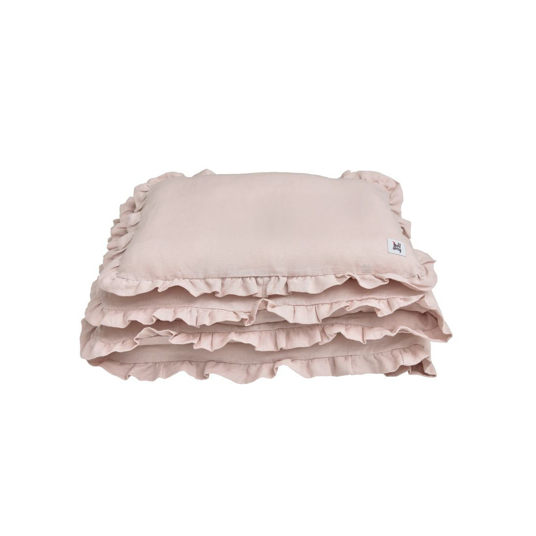 Dusty pink lniana pościel 2-el z wypełnieniem M