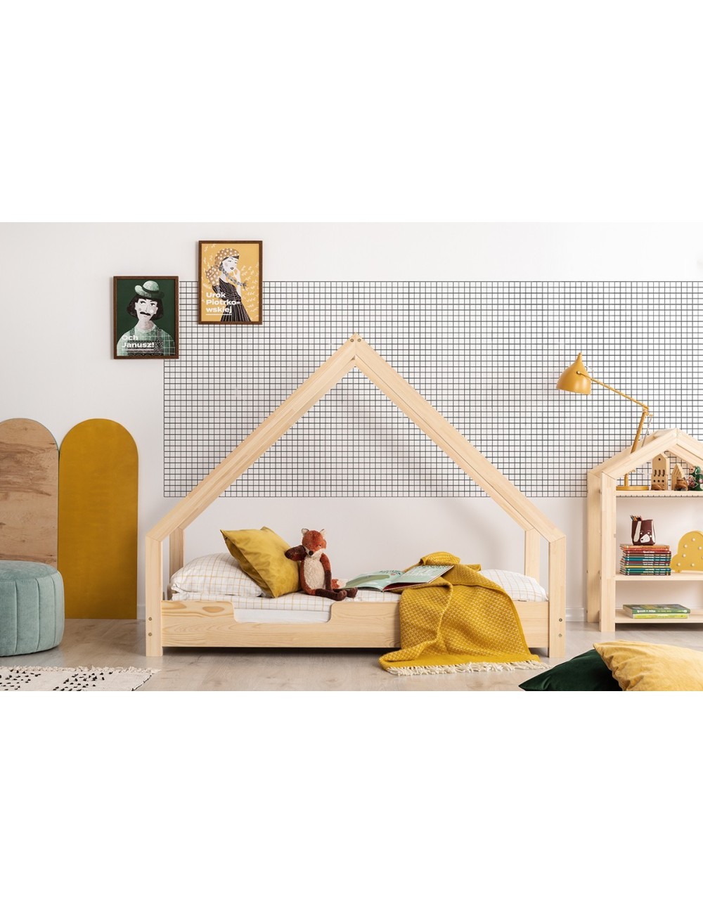Drewniane łóżko domek Alice 3