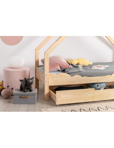 Drewniana szuflada do łóżka dziecięcego