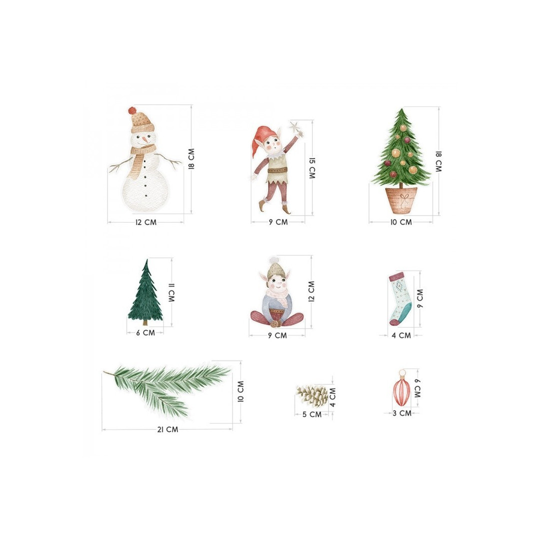 Przeklejki świąteczne do pokoju świątecznego