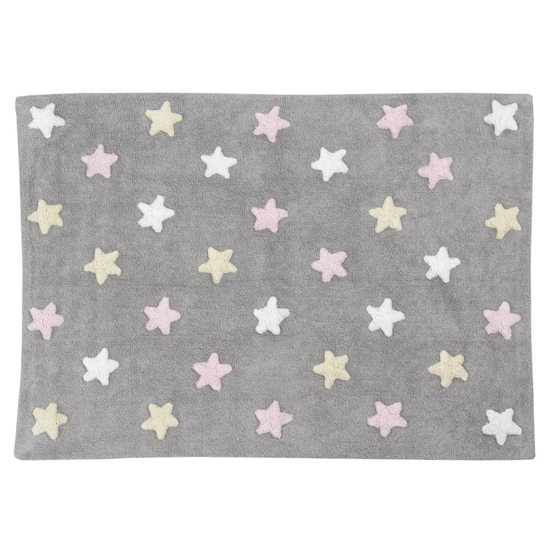 Dywan Tricolor Stars Pink Lorena Canals - MySweetRoom
