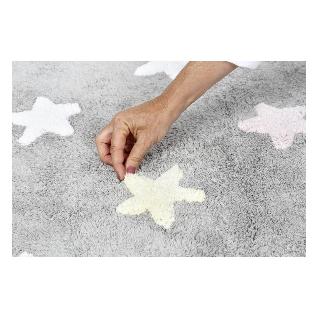 Dywan Tricolor Stars Pink Lorena Canals - MySweetRoom