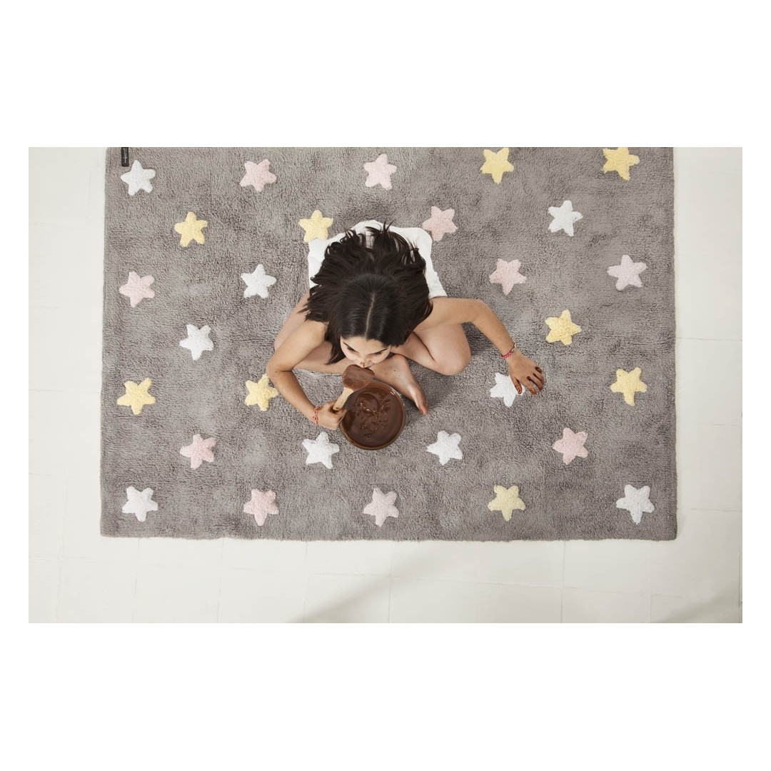 Dywan Tricolor Stars Pink Lorena Canals - MySweetRoom