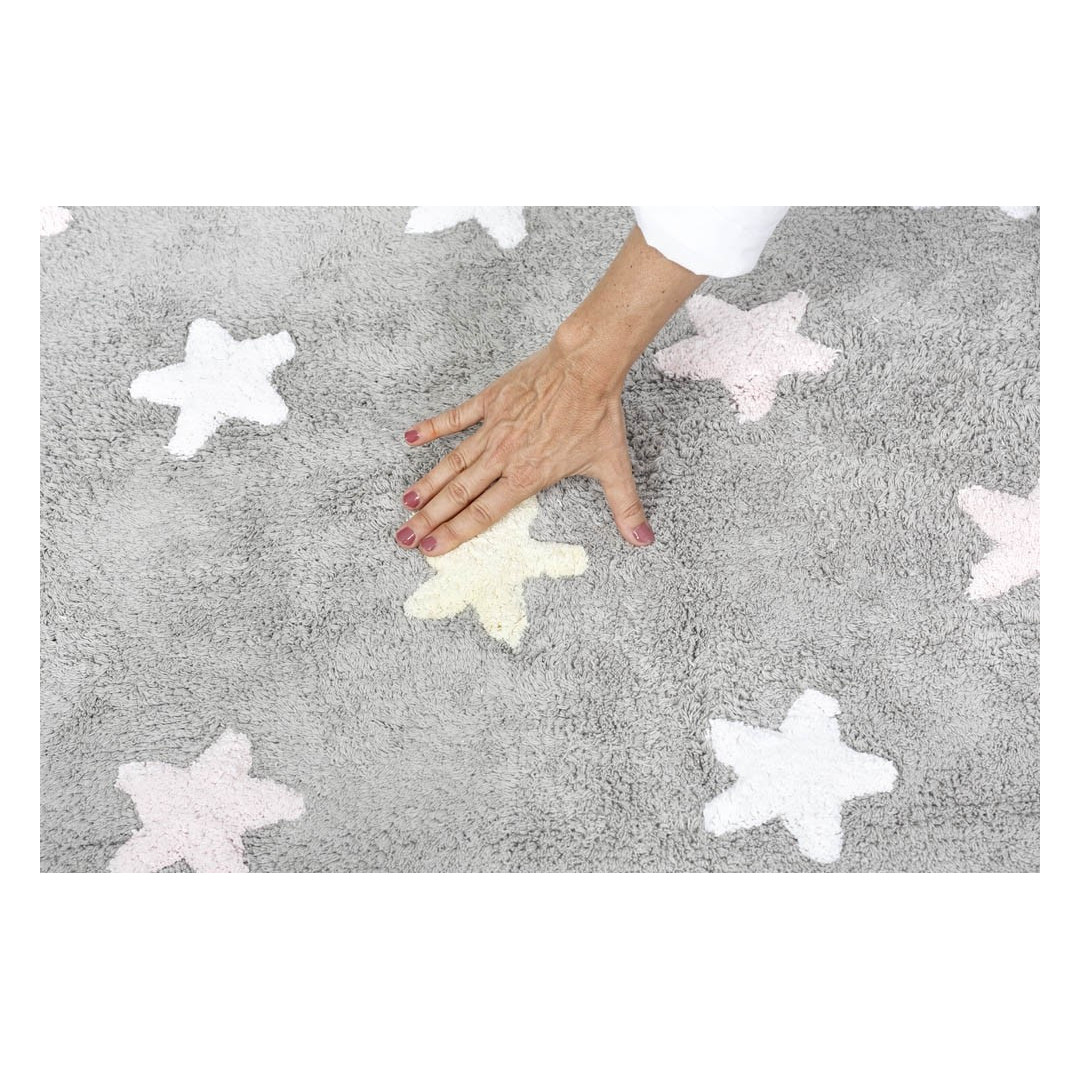 Dywan Tricolor Stars Pink Lorena Canals - MySweetRoom