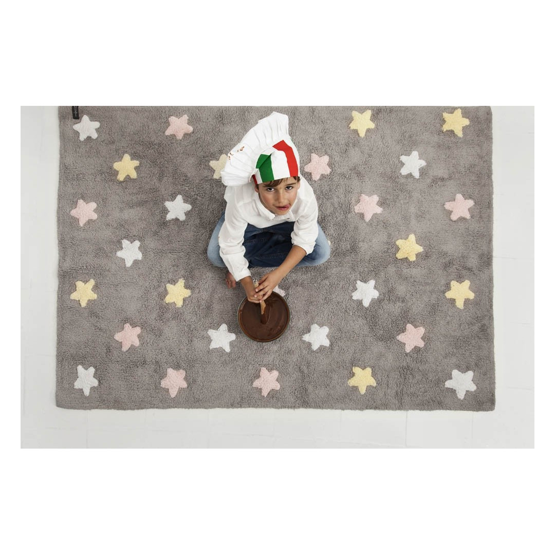 Dywan Tricolor Stars Pink Lorena Canals - MySweetRoom
