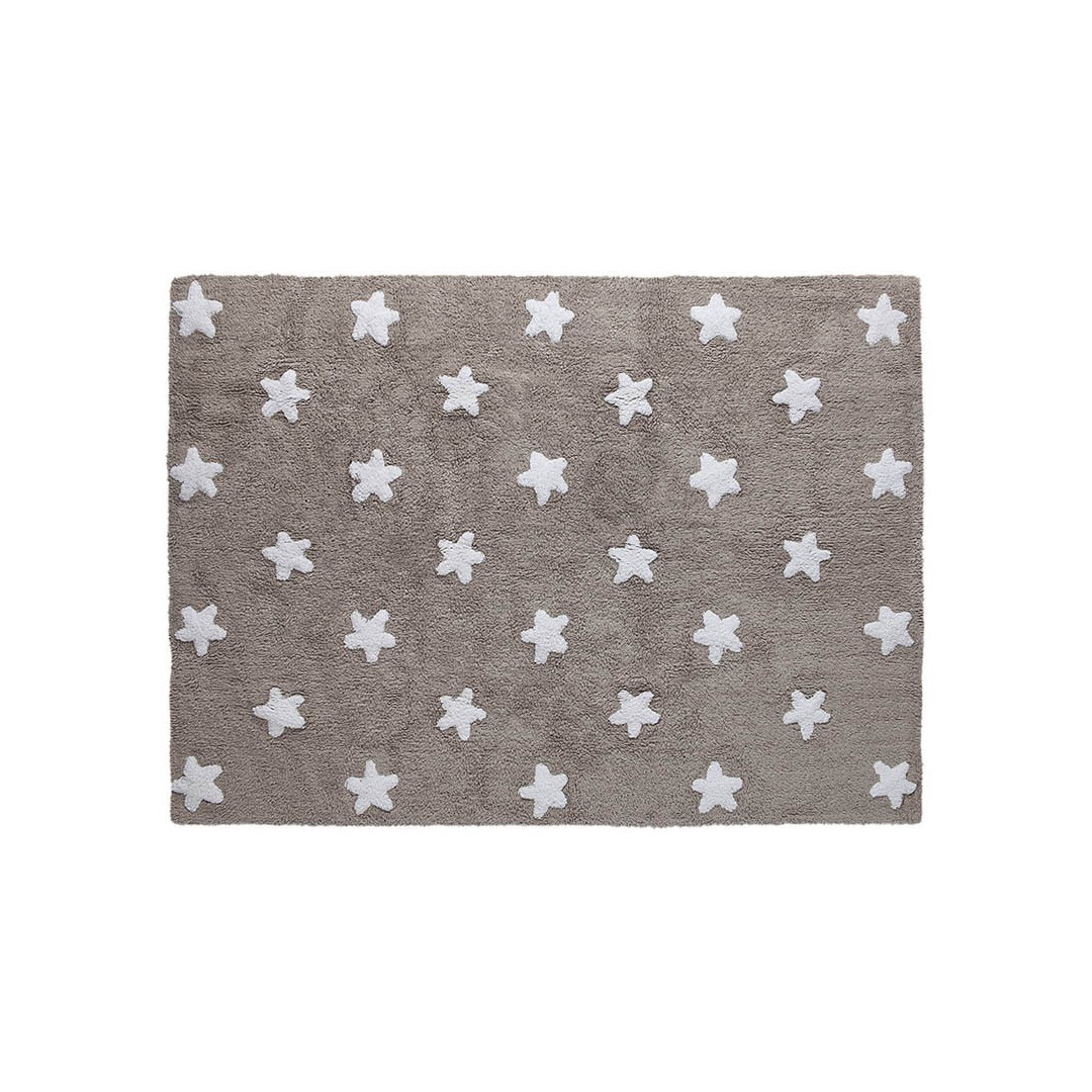Lorena Canals Dywan bawełniany Linen Stars White 120 x 160 cm