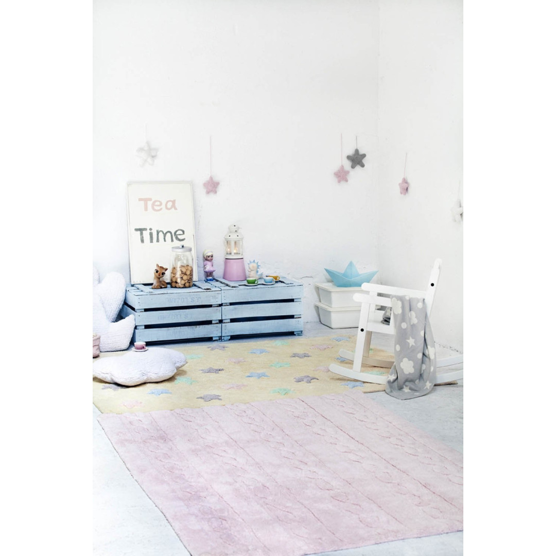 Lorena Canals Dywan bawełniany Trenzas Soft Pink Small 80 x 120 cm