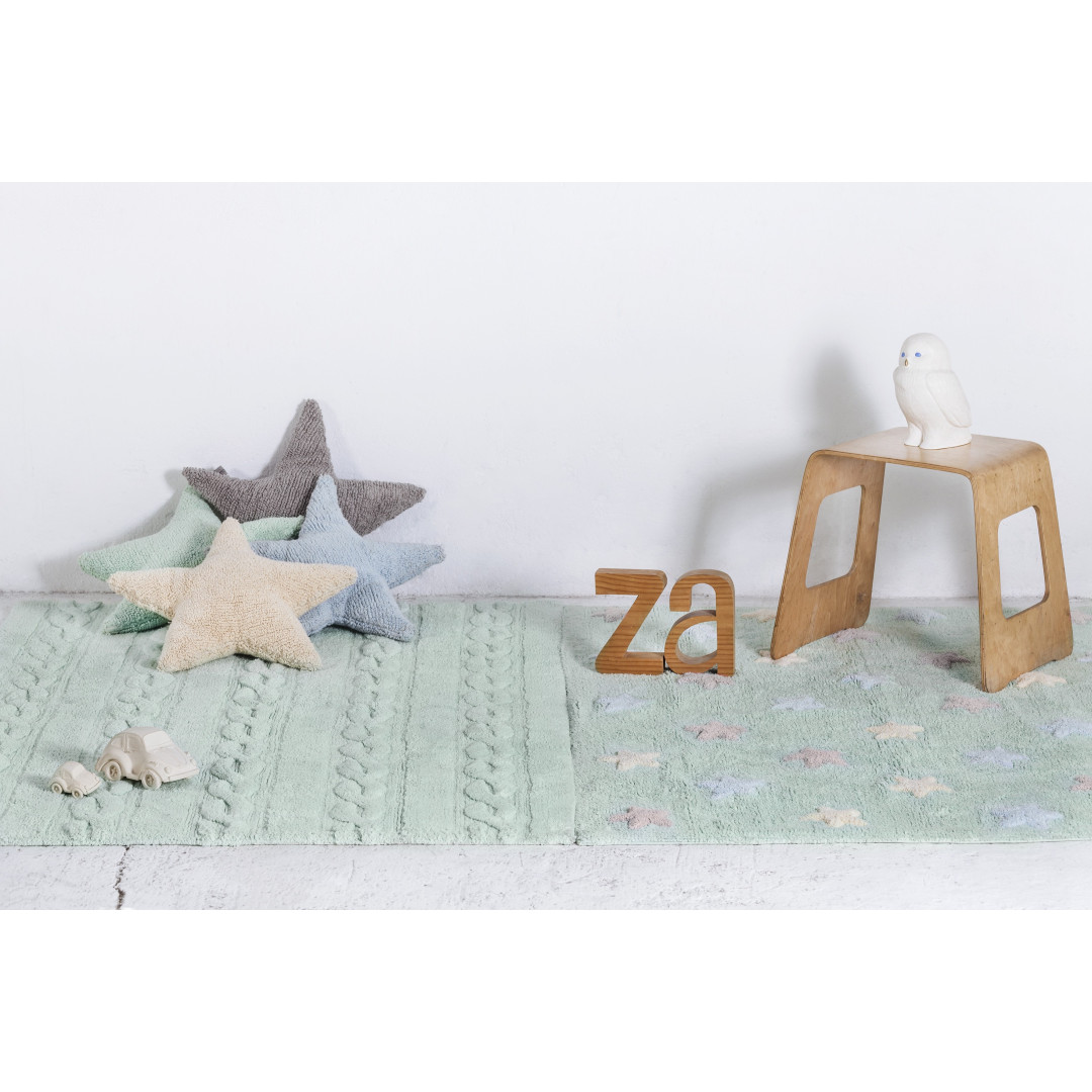 Lorena Canals Dywan bawełniany Trenzas Soft Blue Small 80 x 120 cm