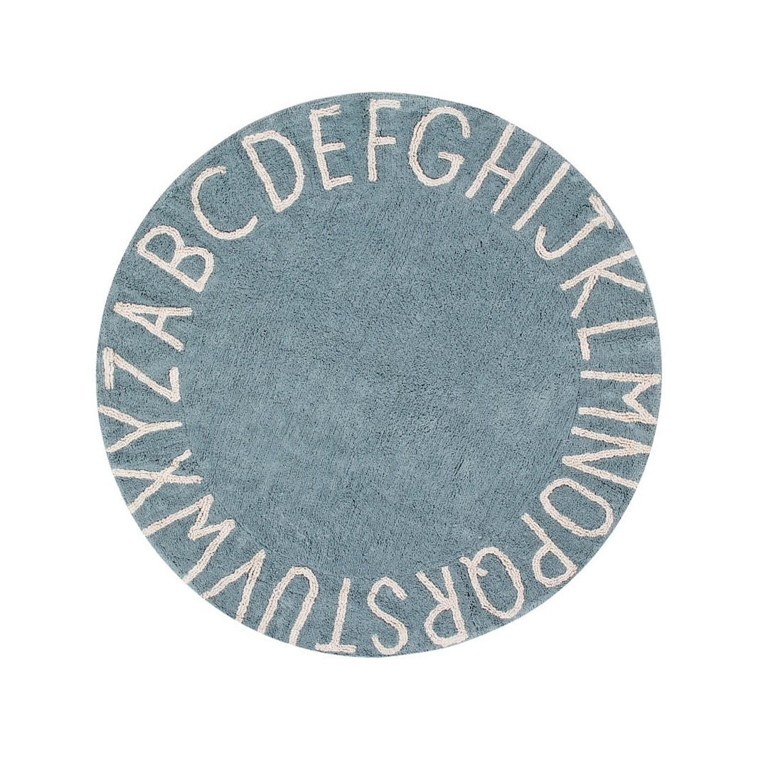 Dywan Round ABC Vintage Azul-Natural Lorena Canals - MySweetRoom