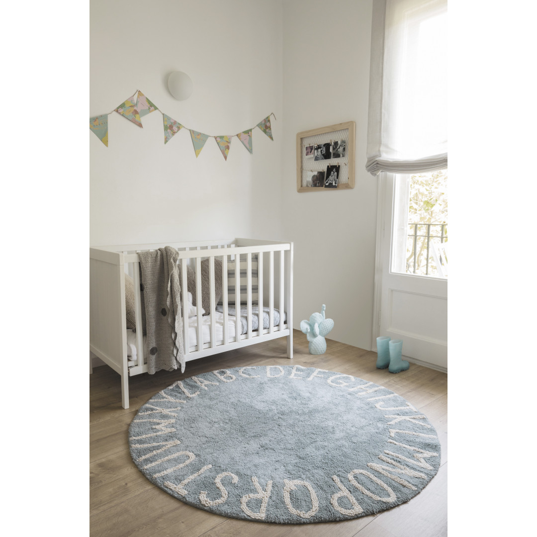 Dywan Round ABC Vintage Azul-Natural Lorena Canals - MySweetRoom