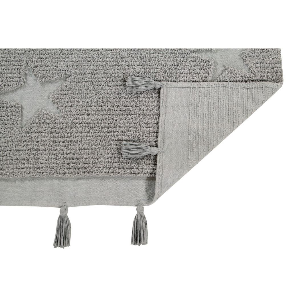Lorena Canals Dywan bawełniany Hippy Stars Grey 120 x 175 cm