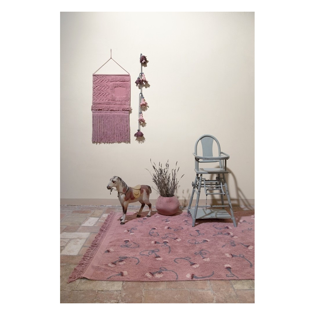 Lorena Canals Dywan bawełniany English Garden Ash Rose 140 x 210 cm